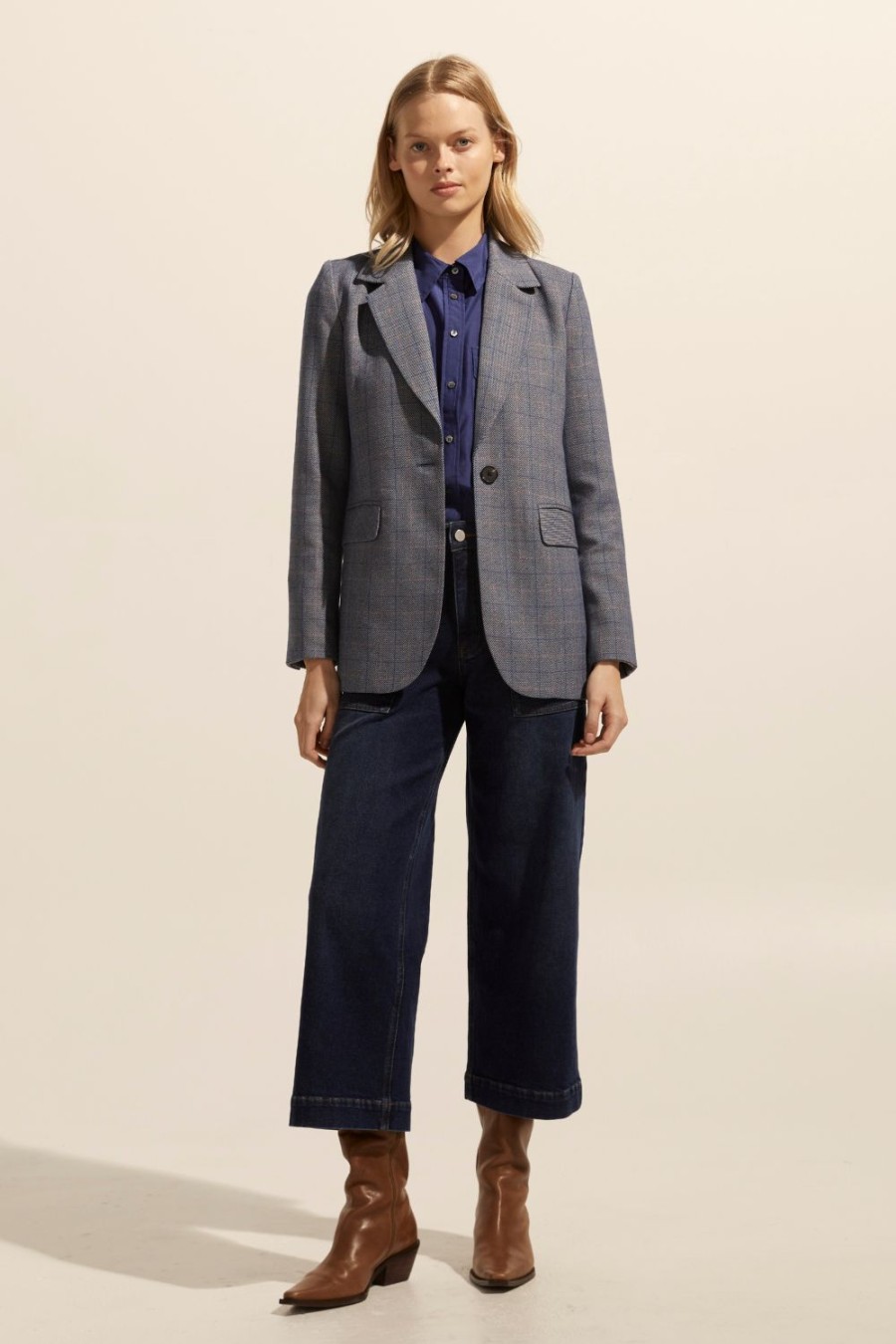 Zoe Kratzmann Scout Jacket-Sapphire Check Jackets