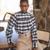 Zoe Kratzmann Horizen Top-Black/Ecru Check Tops