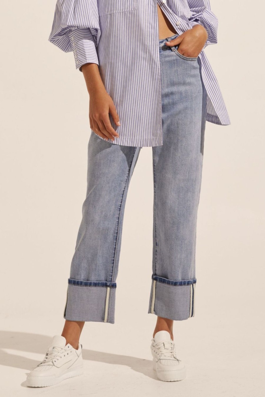 Zoe Kratzmann Journey Jean-Washed Denim Bottoms