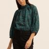 Zoe Kratzmann Fuse Top-Green Floral Tops