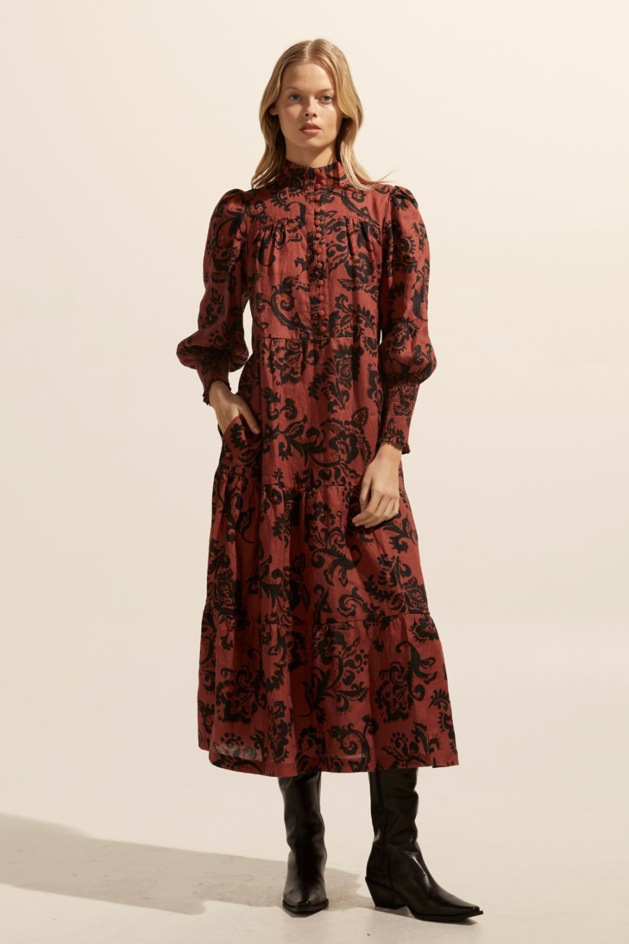 Zoe Kratzmann Recruit Dress-Clay Floral Dresses