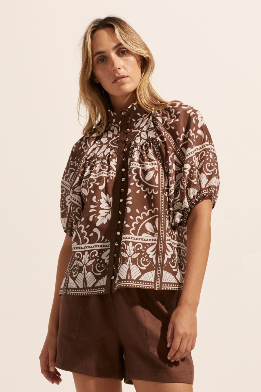 Zoe Kratzmann Roam Top-Choc Mosaic Tops