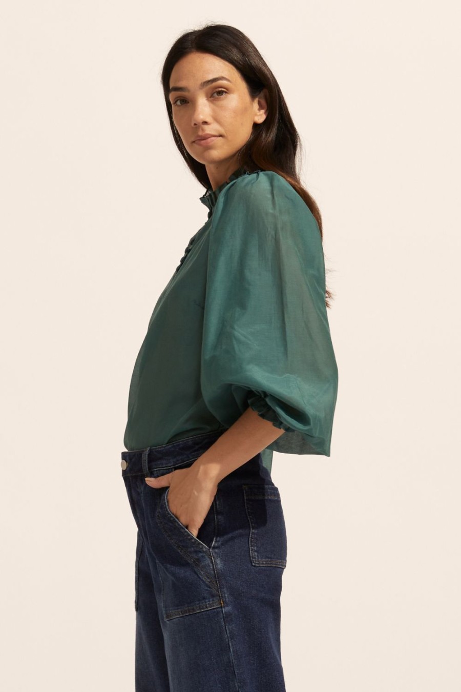 Zoe Kratzmann Context Top-Green Tops