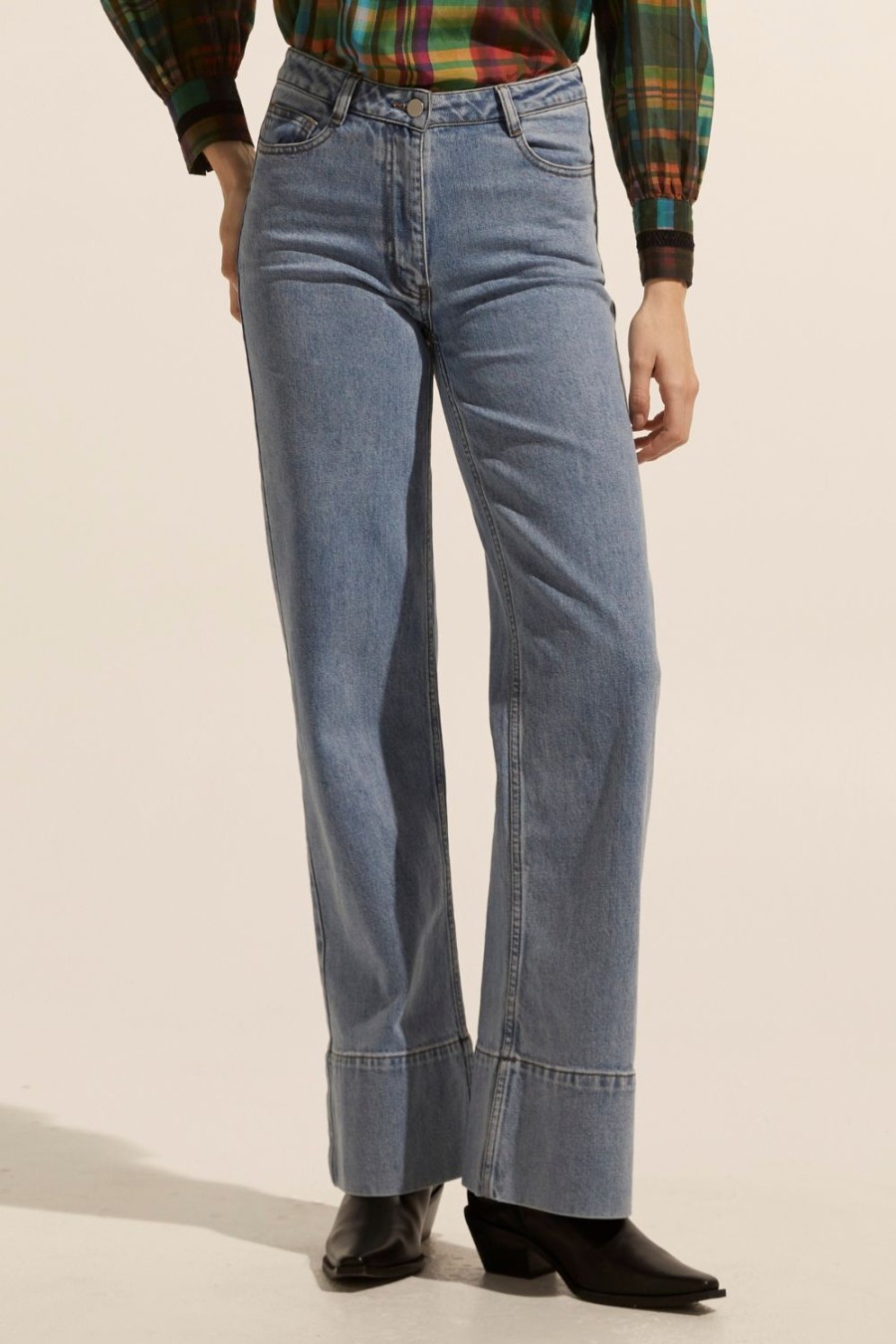 Zoe Kratzmann Magnet Jean-Washed Denim Bottoms