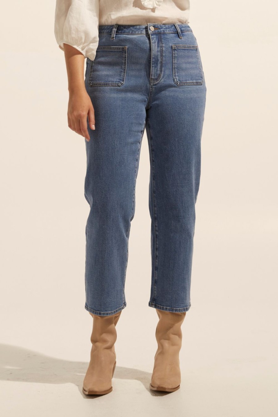 Zoe Kratzmann College Jean-Mid Denim Bottoms