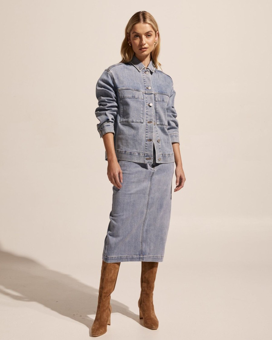 Zoe Kratzmann Element Skirt-Washed Denim Bottoms