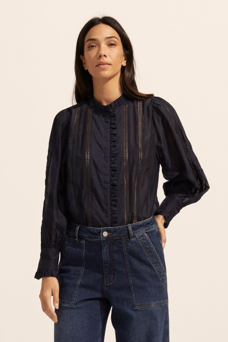 Zoe Kratzmann Swoon Top-Indigo Tops