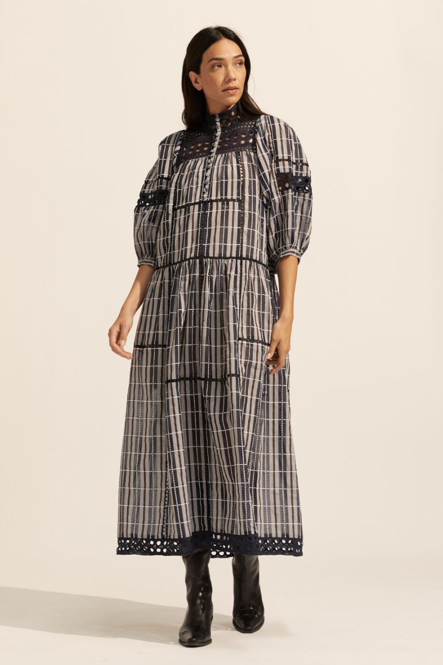 Zoe Kratzmann Tactic Dress-Indigo Check Dresses