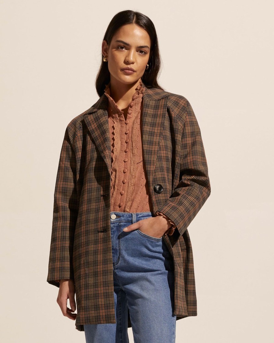 Zoe Kratzmann Transit Coat-Toasted Check Coats