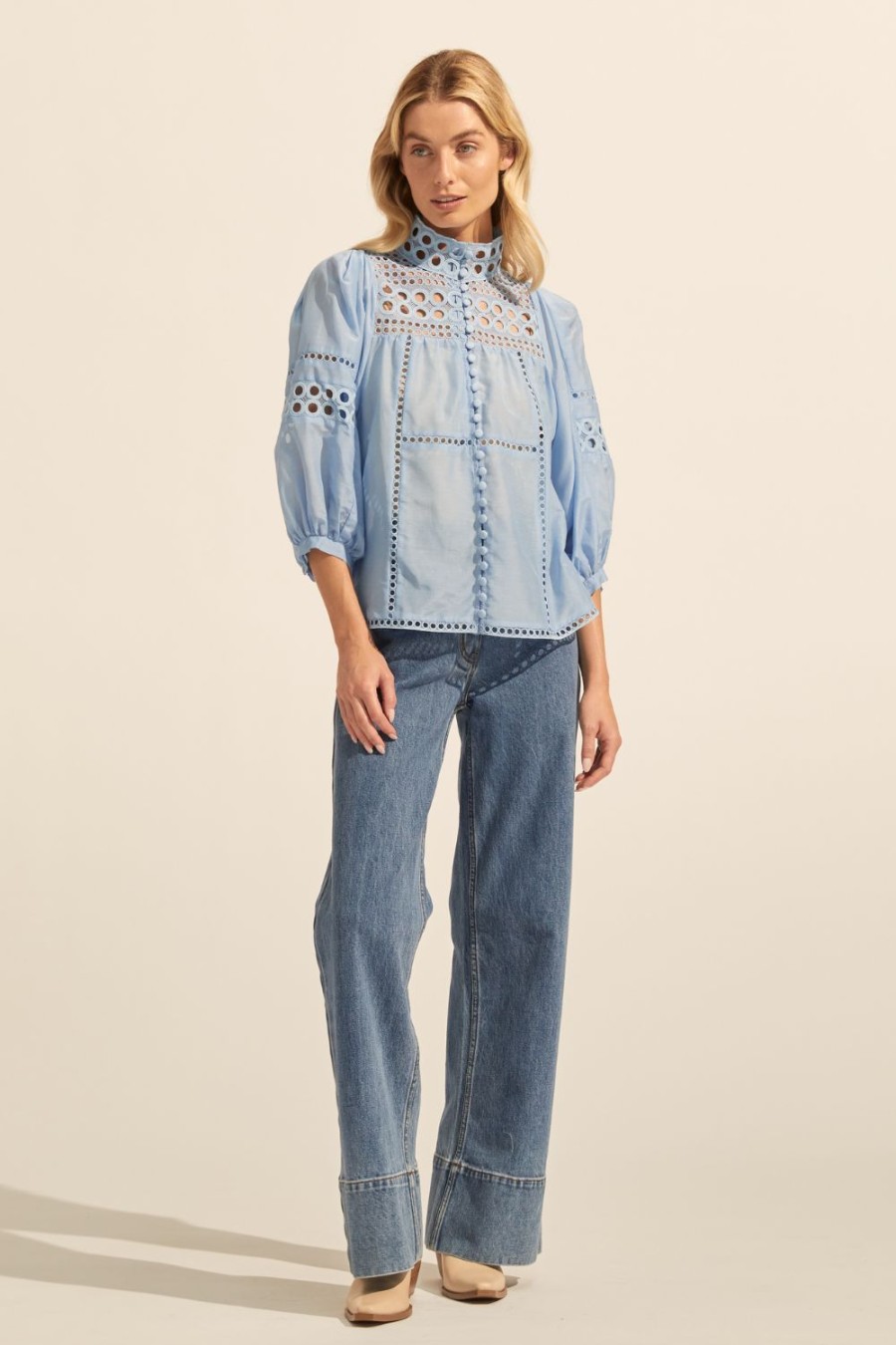 Zoe Kratzmann Dedicate Top-Pale Blue Tops