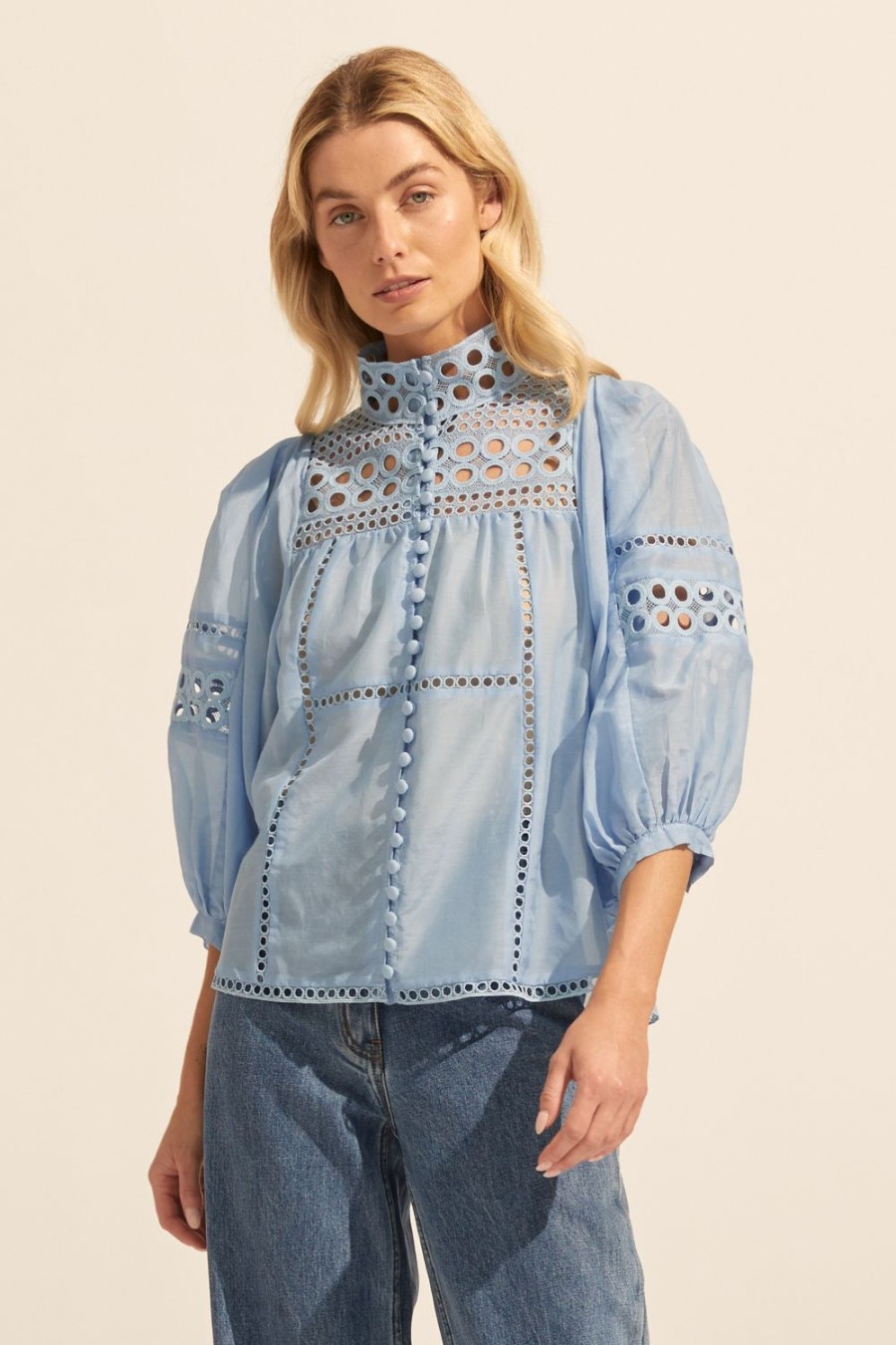 Zoe Kratzmann Dedicate Top-Pale Blue Tops