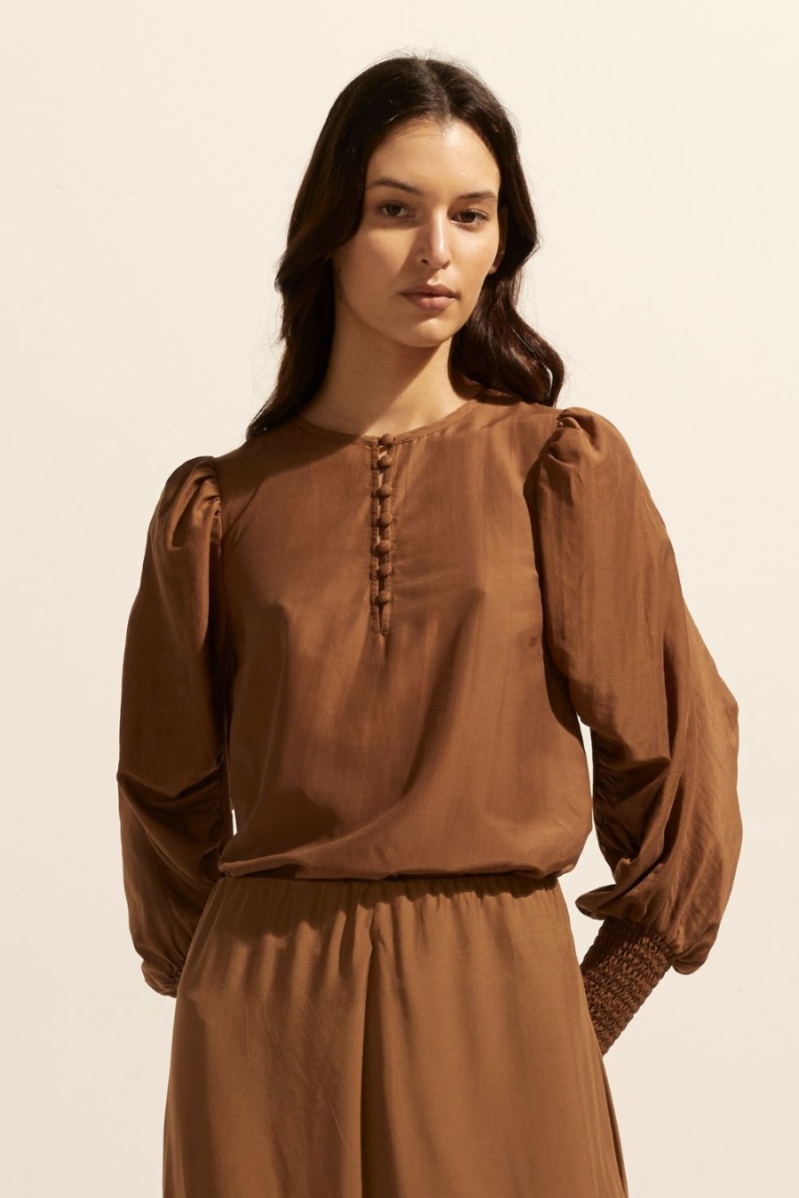 Zoe Kratzmann Beam Top-Caramel Tops