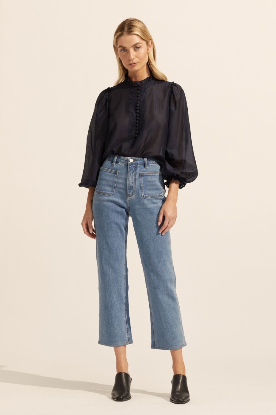 Zoe Kratzmann Context Top-Indigo Tops